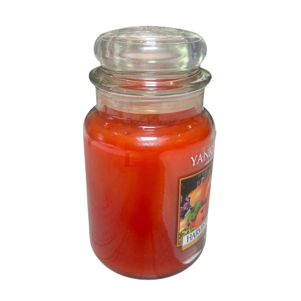 Yankee Candle rare Harvest Welcome Large Jar Candle 22 oz Orange Fall Scent